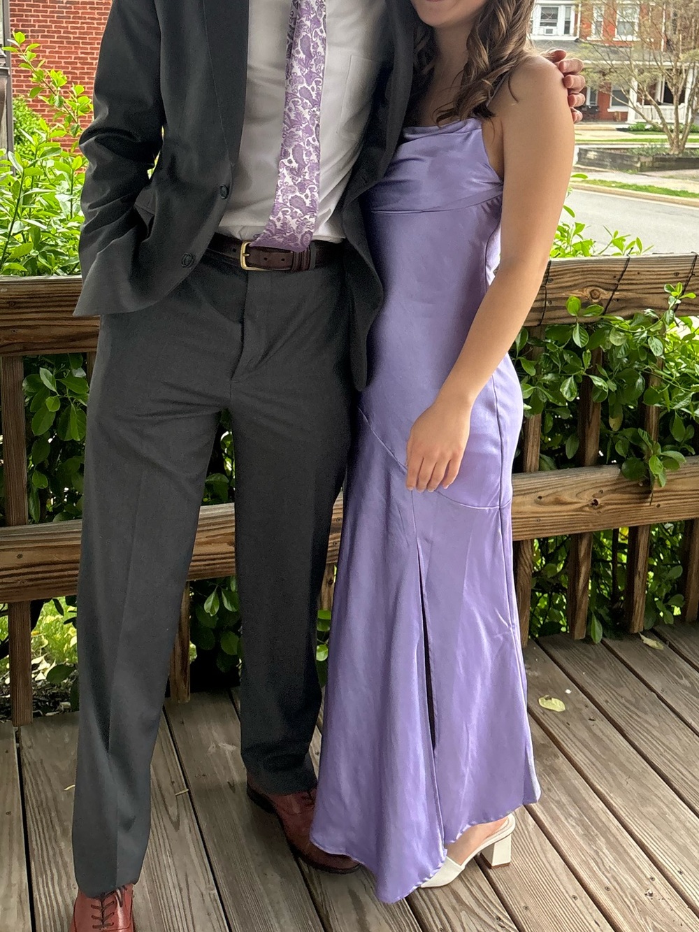 Selfie Leslie Purple Satin Dress